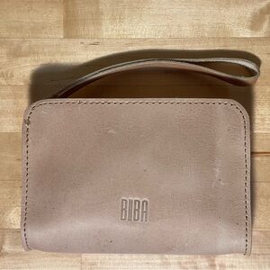 Biba Spanish Leather Zip Clutch